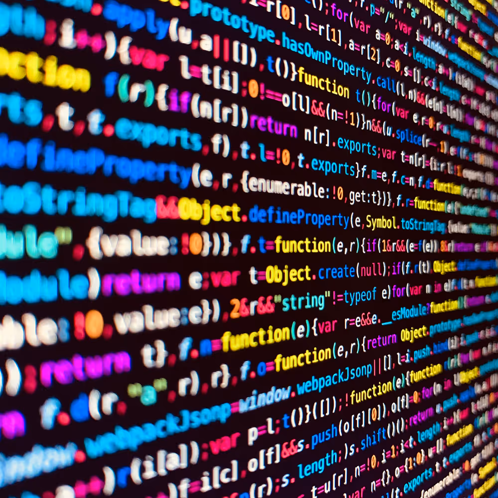 viele Zeilen von Programmiercode